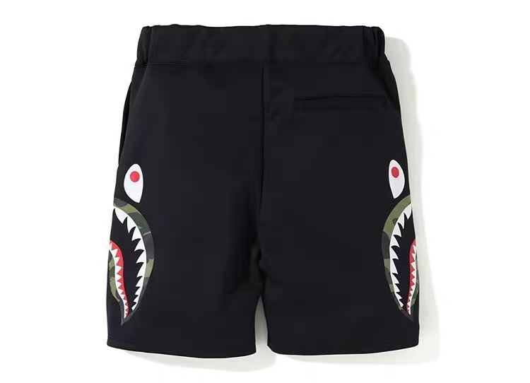 BAPE 19SS 新款 侧边迷彩鲨鱼短裤 夏季休闲鲨鱼短裤 正品 - 图0