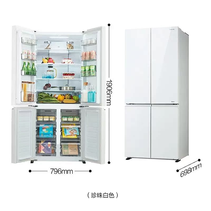 PANASONIC NR-D521CX-T/K/W/CG-S/D531TX/TG松下家用零嵌四门冰箱 - 图2
