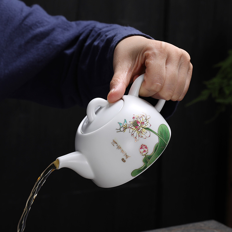 百顺福青瓷单壶功夫茶具配件陶瓷小茶壶中式复古个人喝茶壶子定制 - 图2