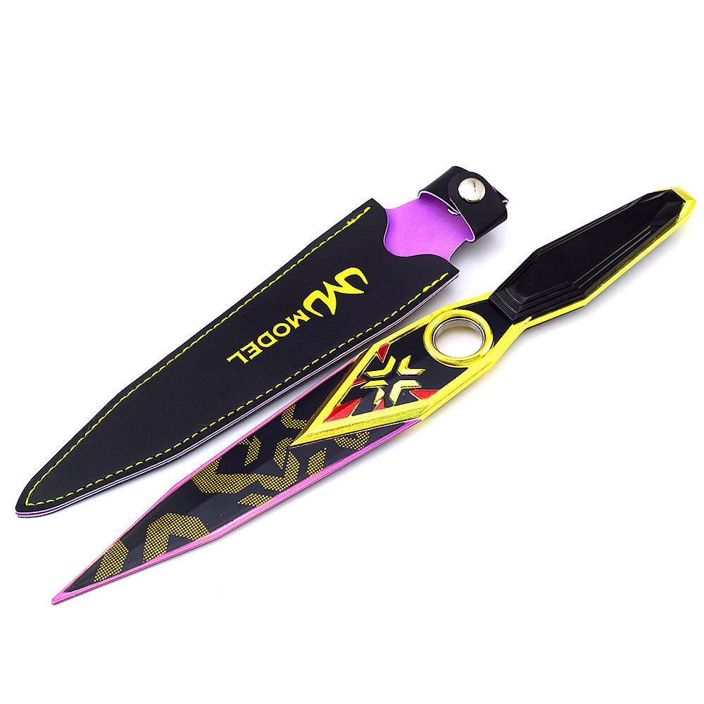 瓦罗兰特游戏周边武器模型冠军赛2023款28CM冠军特效轴承旋转苦无