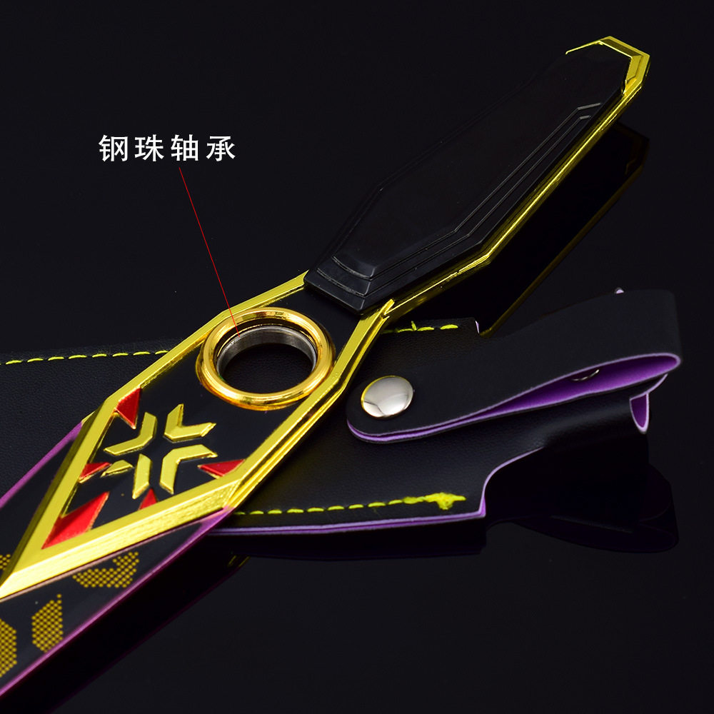 瓦罗兰特游戏周边武器模型冠军赛2023款28CM冠军特效轴承旋转苦无