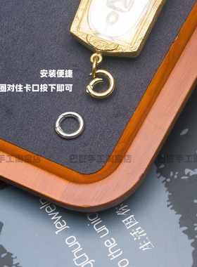 钛钢精抛工艺弹簧卡扣圈泰国佛牌扣唐卡挂件吊坠连接扣不掉色