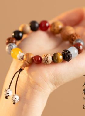 18籽佛珠挂件手串十八籽木手链檀木饰品文玩手串新中式饰品礼物