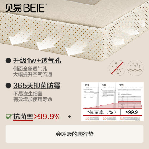 贝易爬爬垫折叠PU加厚宝宝防摔地垫儿童家用无甲醛ixpe婴儿爬行垫-图2