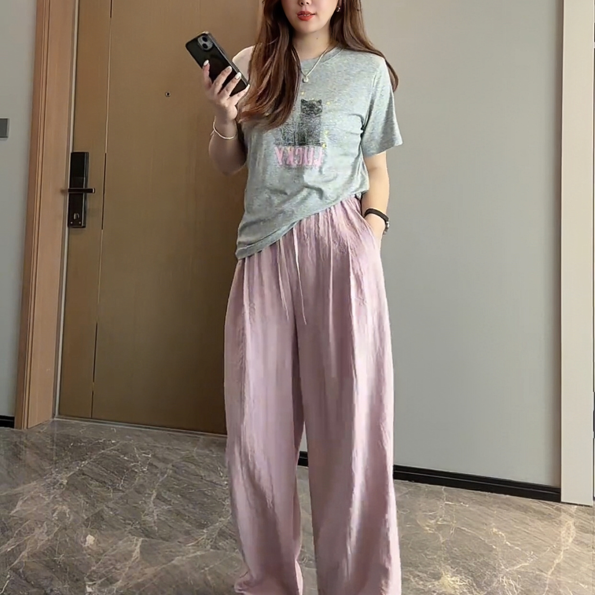 大码女装2025夏季新款胖妹妹冰凉感宽松显瘦圆领正肩短袖T恤上衣