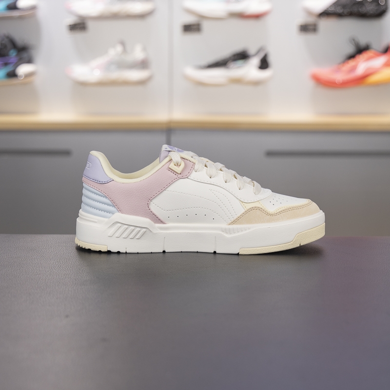 李宁休闲鞋2024秋季新款COMMON80s女子舒适软弹经典板鞋AGCU084 - 图2