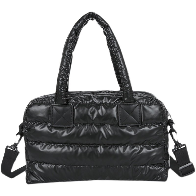 秋冬纯色托特羽绒包女大容量通勤包高级感小众单肩斜挎包手提女包,淘宝优惠券,粉丝福利购,淘宝优惠卷