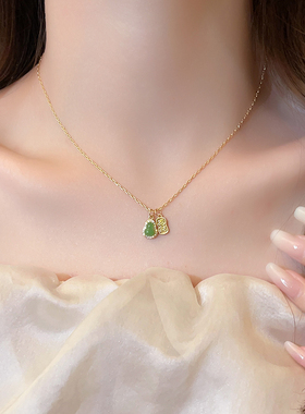 金色微镶招财葫芦吊坠项链高级感