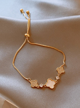 四叶草串珠手链新款高级感手串