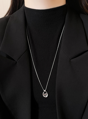 金属不规则吊坠项链高级感配饰