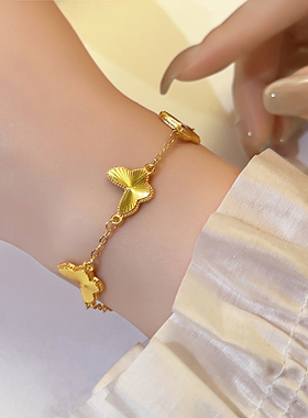 金色蝴蝶手链高级感手绳