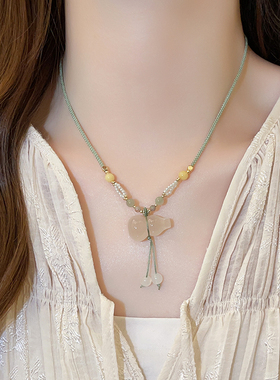 新中式葫芦吊坠编织绳项链配饰