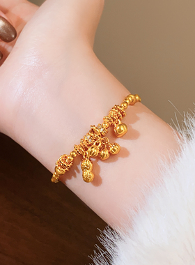 沙金莲蓬好事花生串珠手串小众