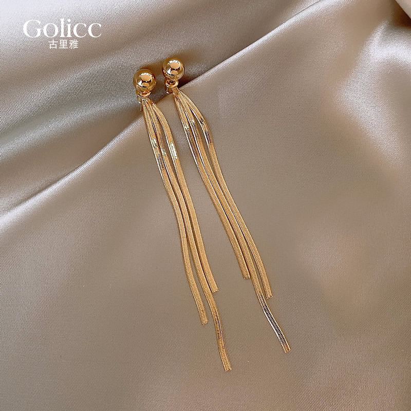 流苏耳环女小众设计耳坠轻奢高级感2025新款爆款耳钉银针长款耳饰 - 图0