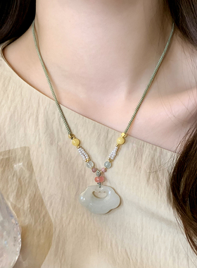 高级感轻奢小众祥云如意锁项链