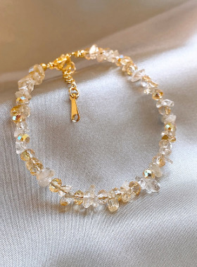 古里雅轻奢小众精致黄水晶手链