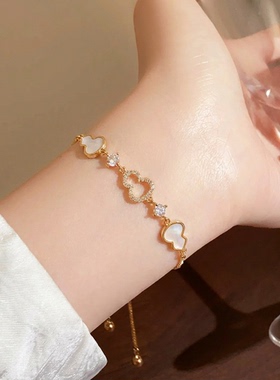 金色贝壳葫芦手链轻奢小众高级感