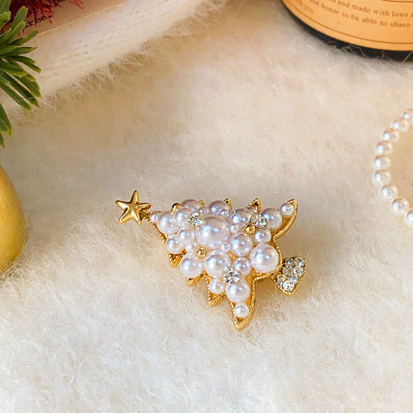 圣诞节礼物星星珍珠圣诞树胸针女2026新款别针配饰高级感轻奢扣针,淘宝优惠券,粉丝福利购,淘宝优惠卷