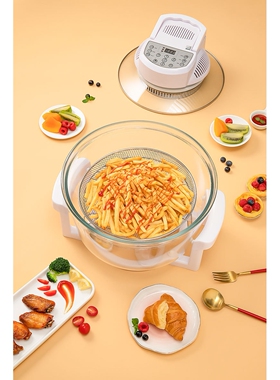 玻璃空气炸锅220v110v家用17L可视光波炉12L大容量薯条烘培电炸锅