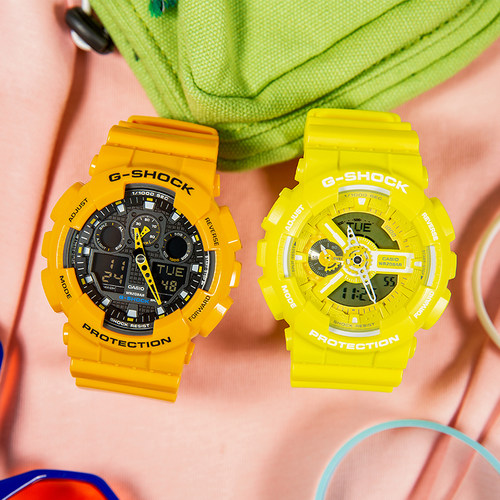 casio卡西欧G-SHOCK运动手表男GBA-800DG-9A黄色系列防水男女手表 - 图0