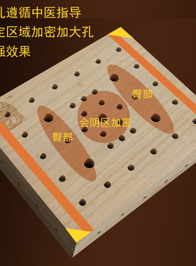 女士脚部会阴实木坐熏凳艾灸盒