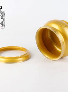 佛具用品供佛纯铜香炉家居佛堂檀立香插香炉珍珠黄半圆座心经炉