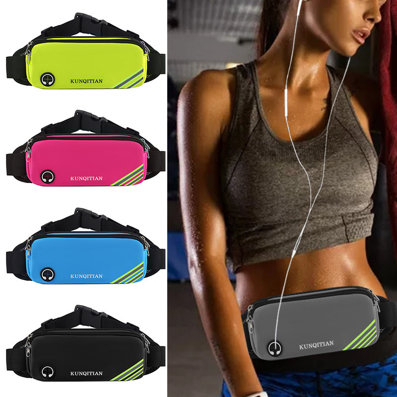 Running waist bag men and women sports mobile phone bag small belt bag marathon fitness equipment multi-functional waterproof cycling bag