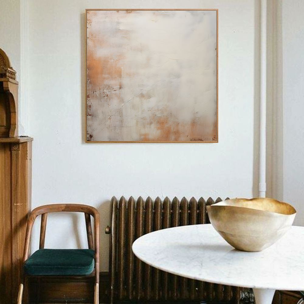莫兰迪色客餐厅北欧侘寂装饰画挂画文艺抽象创意小众主卧房间壁画