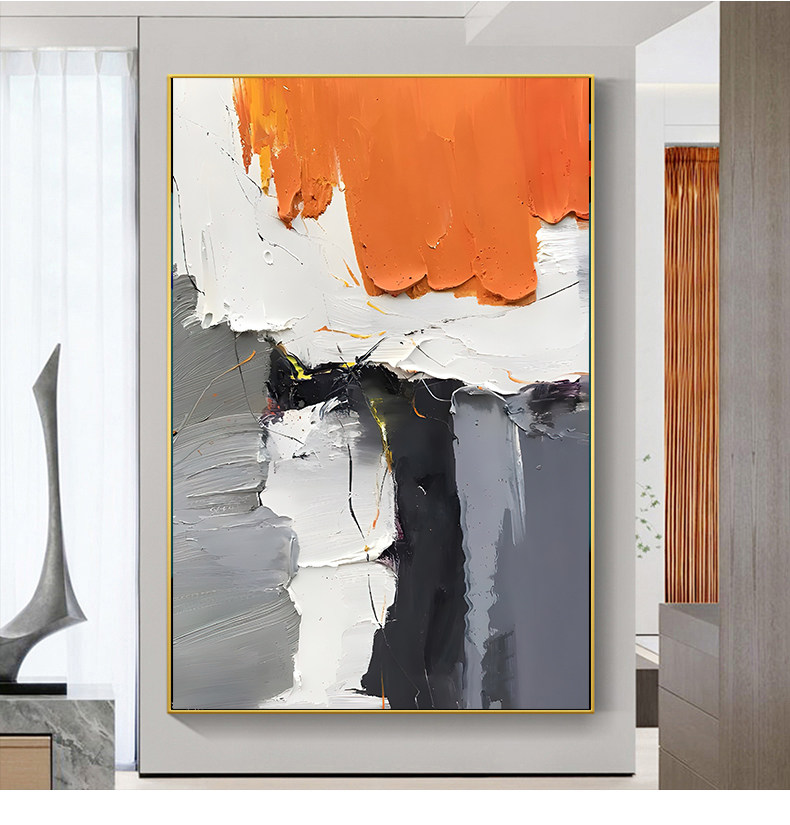 沙发背景墙装饰画客厅走道莫兰迪挂画现代玄关落地高档抽象大画,淘宝优惠券,粉丝福利购,淘宝优惠卷