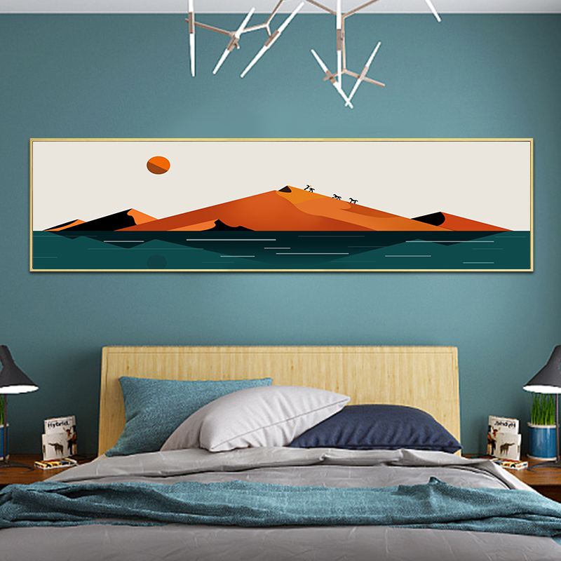 床头画卧室装饰画现代简约温馨客厅挂画房间大海风景酒店壁画创意 - 图0
