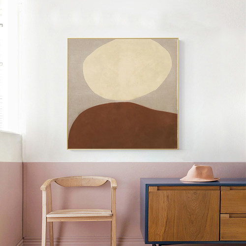 抽象几何餐厅装饰画现代简约玄关书房背景墙挂画高档正方形客厅画 - 图3