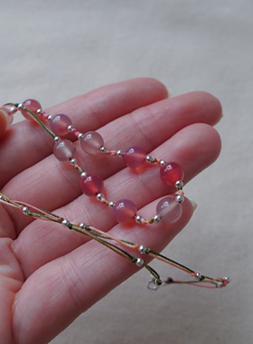 扑扑制物•孤品原创设计天然加色巴西玛瑙手工项链小众个性特别