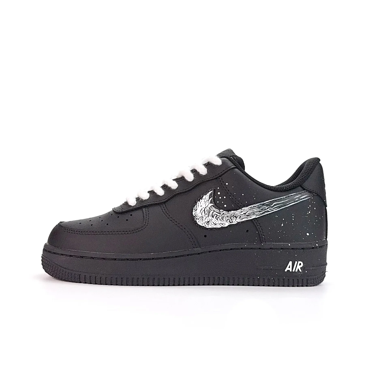 球鞋定制 Nike/耐克 Air Force 1  手绘海浪浪花泼墨男女子板鞋,淘宝优惠券,粉丝福利购,淘宝优惠卷