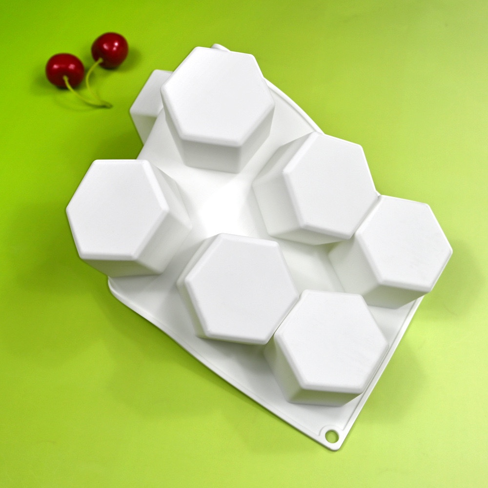 8连六边形蜂巢慕斯蛋糕西点模硅胶模蜜蜂蜂窝巧克力模具法式甜品-图0