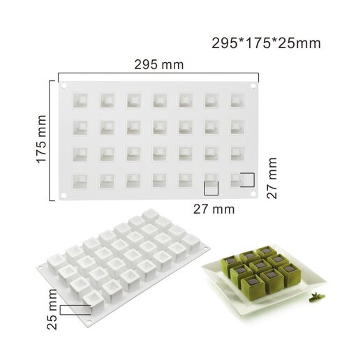 意境冷菜鹅肝凹方模分子料理红酒甜品模方形夹心慕斯模硅胶模具模 - 图3