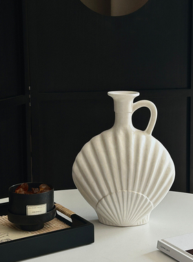 “珍珠幽光”中古贝壳花器摆件