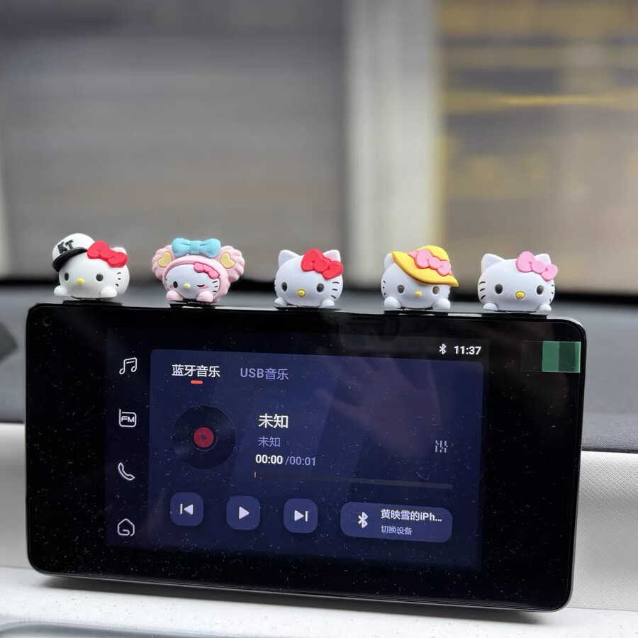 Hellokitty car decoration cartoon hello kitty universal screen tesla xiaomi center console car ornaments