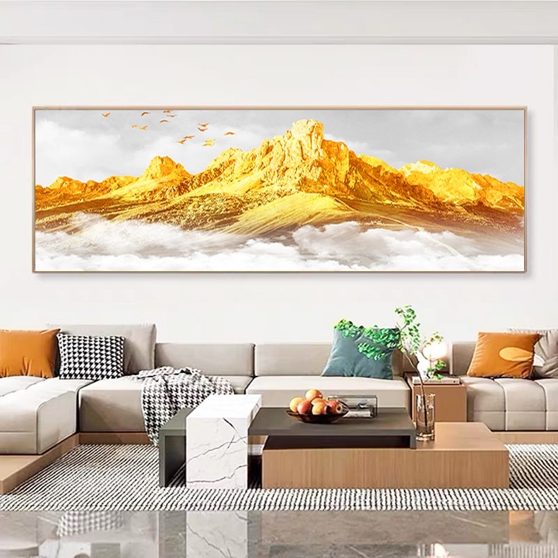 日照金山钻石画2025新款客厅大气风景十字绣满钻背有靠山床头点钻 - 图1