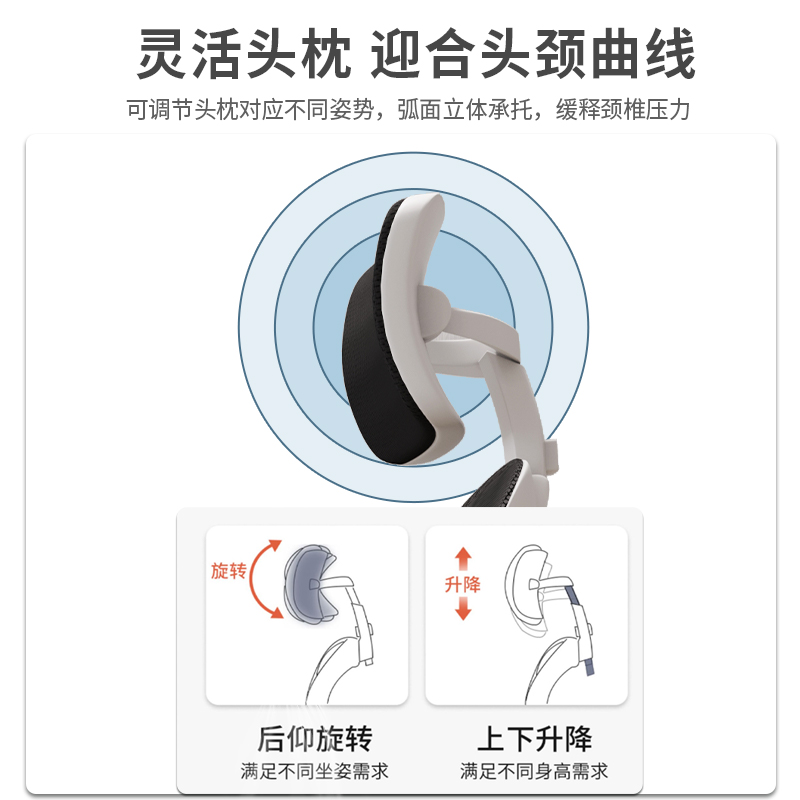 学习椅子久坐舒服办公可升降专用写字座椅初中学生书桌家用电脑椅 - 图2