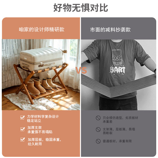 Hotel and B&B folding storage bedroom luggage rack high-end