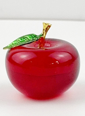 新款上市红色水晶苹果摆件创意圣