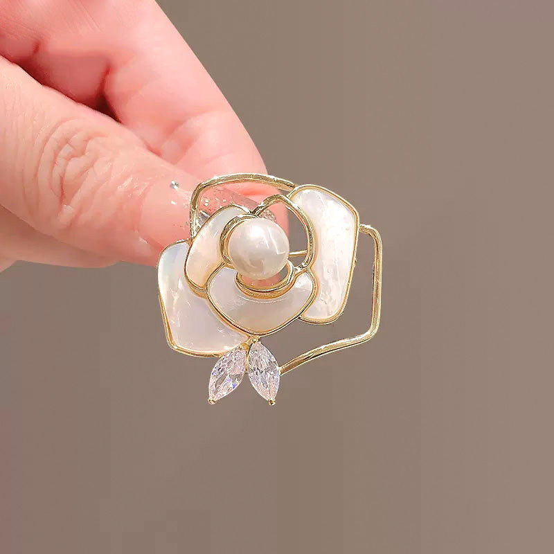 丨一折专区丨品牌撤柜丨小香风新款珍珠山茶花胸针女高档设计感,淘宝优惠券,粉丝福利购,淘宝优惠卷