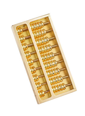 铜算盘纯铜密底风水摆件算盘招财装饰如意算盘金属保平安钥匙挂件