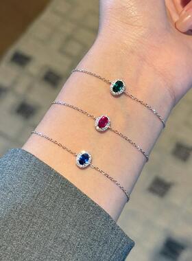 祖母绿爆款日常叠戴蓝宝石首饰