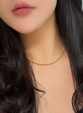 18k本命年法国小红绳红色项链