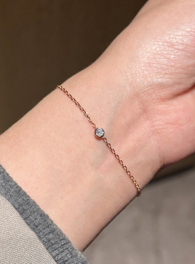 小圆钻红绳小气泡飞碟手链