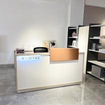 Front Desk Brief Modern Clothing Collection Silver Desk Shop Small Bar Table Beauty Hairdressing Reception Desk Counter Consultation Desk