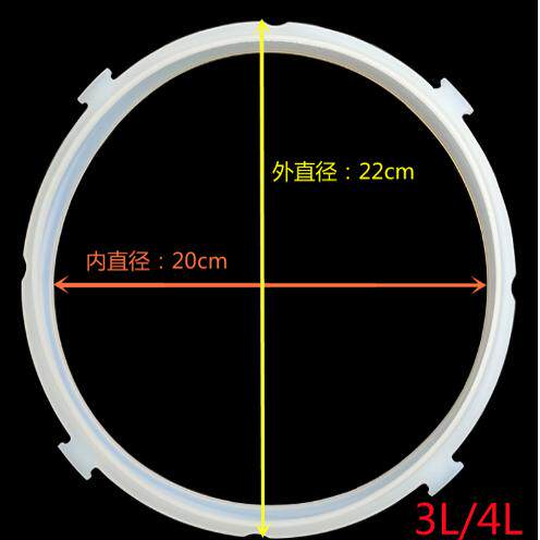 适用美的电压力锅密封圈4L5L6升L电高压锅配件硅胶圈橡胶皮圈 - 图3