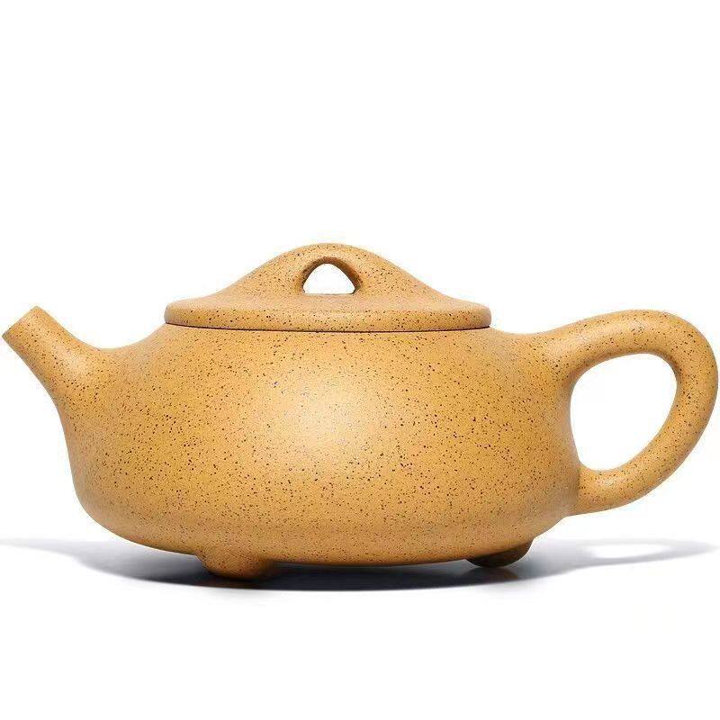 Authentic Yixing purple sand pot original gold sesame section clay Jingzhou stone ladle pot household kung fu teapot tea set gift
