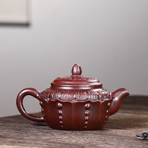 Authentic Yixing large-capacity purple clay pot original ore high temperature old purple clay large-scale Buddha lotus pot household kung fu teapot tea set